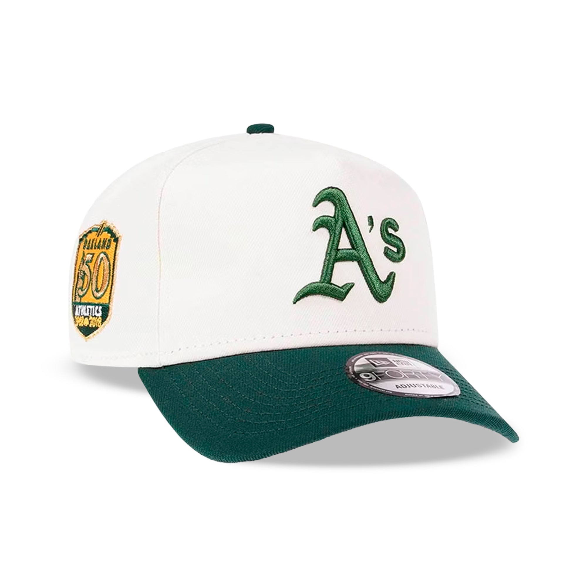 Gorra Snapback 9FORTY A-Frame De Los Oakland Athletics 50th Anniversary Chrome Two Tone