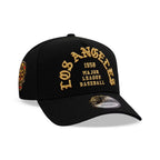 Gorra Snapback 9FORTY A-Frame De Los Angeles Dodgers Calavera Negra y Dorada