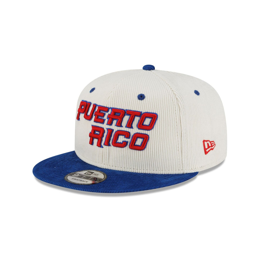 Gorra Snapback 9FIFTY Fifty De Puerto Rico 2026 World Baseball Classic White Corduroy