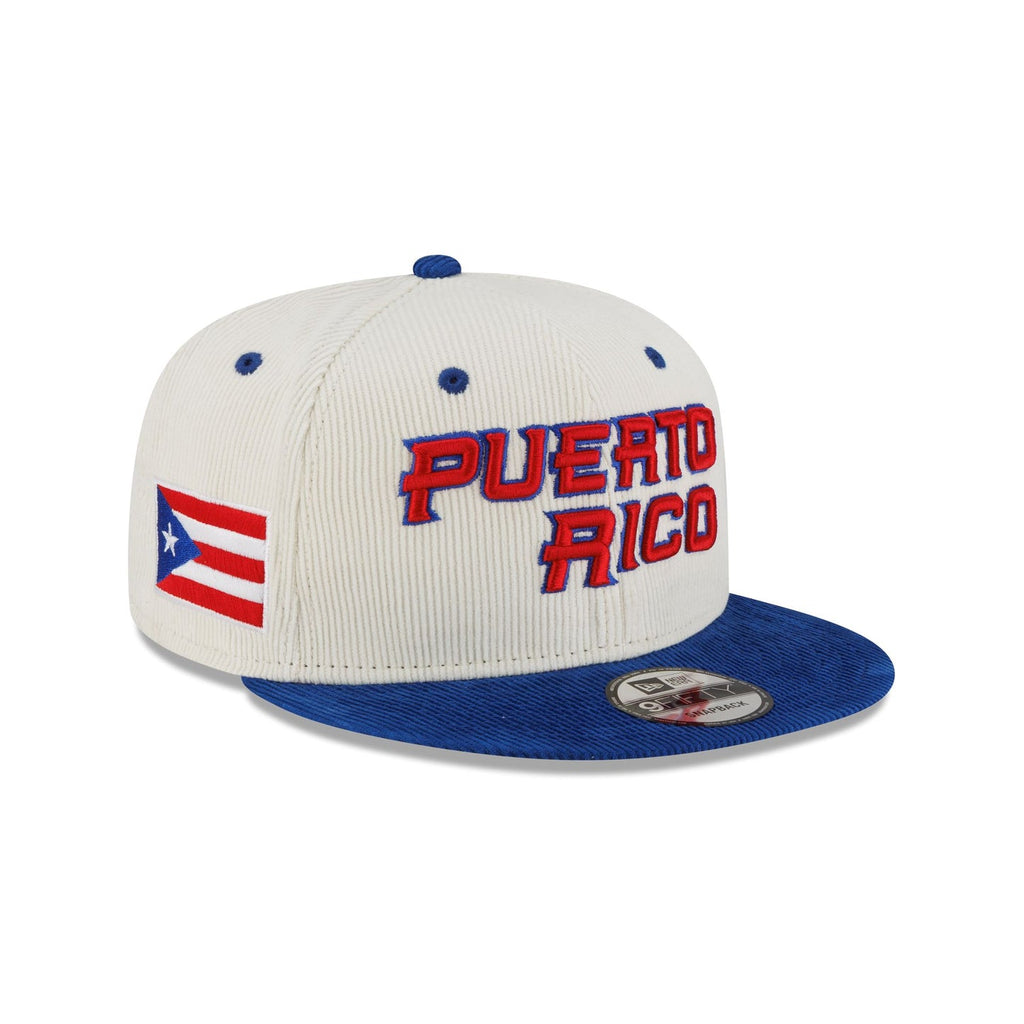 Gorra Snapback 9FIFTY Fifty De Puerto Rico 2026 World Baseball Classic White Corduroy