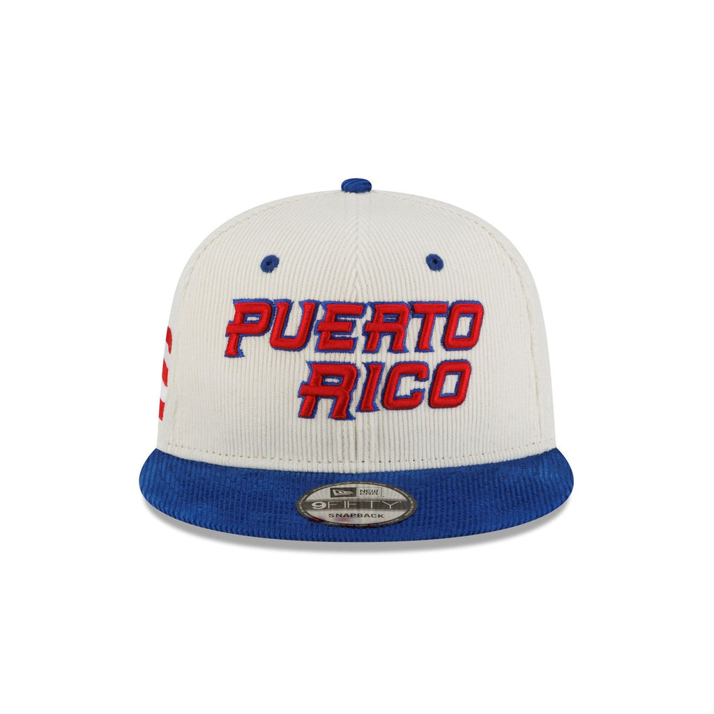 Gorra Snapback 9FIFTY Fifty De Puerto Rico 2026 World Baseball Classic White Corduroy