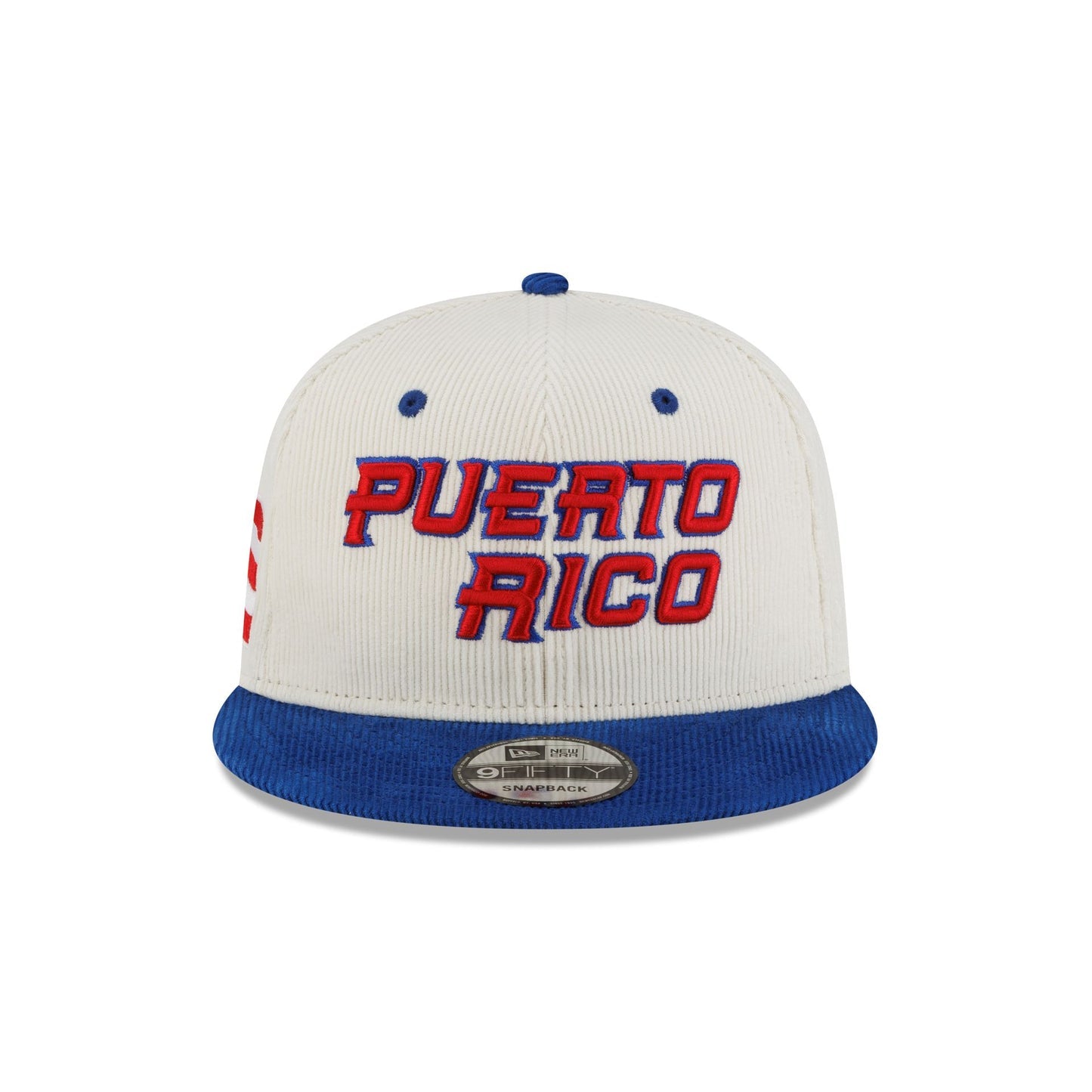 Gorra Snapback 9FIFTY Fifty De Puerto Rico 2026 World Baseball Classic White Corduroy