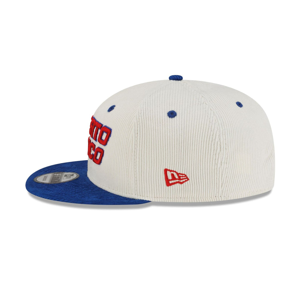 Gorra Snapback 9FIFTY Fifty De Puerto Rico 2026 World Baseball Classic White Corduroy