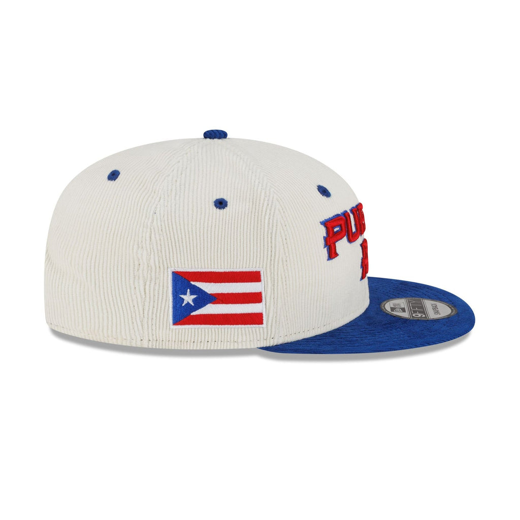 Gorra Snapback 9FIFTY Fifty De Puerto Rico 2026 World Baseball Classic White Corduroy