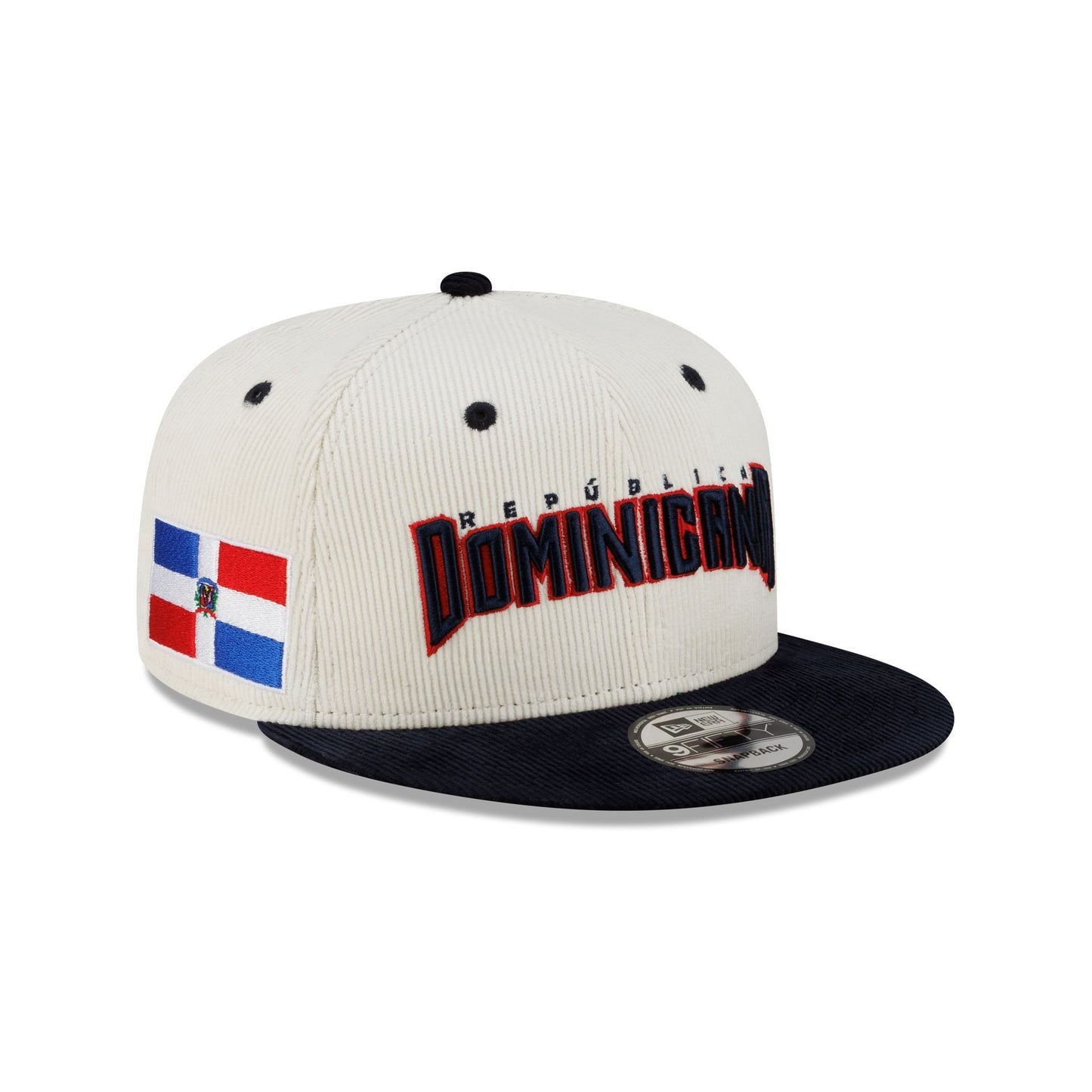Gorra Snapback 9FIFTY Fifty De Dominican Republic 2026 World Baseball Classic White Corduroy
