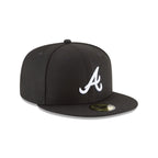Gorra 59FIFTY FITTED De Los Atlanta Braves Black and White Basic