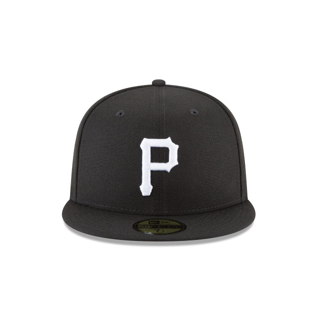 Gorra 59FIFTY FITTED De Los Pittsburgh Pirates Black and White Basic
