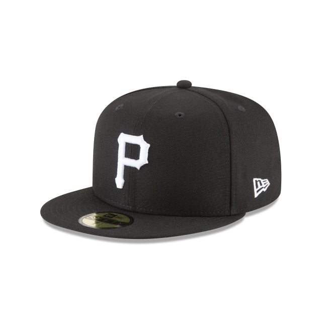 Gorra 59FIFTY FITTED De Los Pittsburgh Pirates Black and White Basic