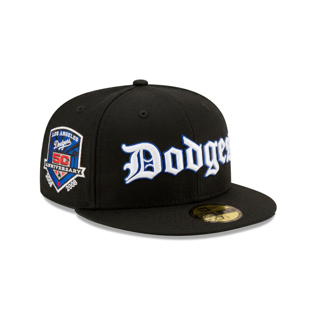 Gorra 59FIFTY FITTED De Los Angeles Dodgers 50 Anniversary Side Patch