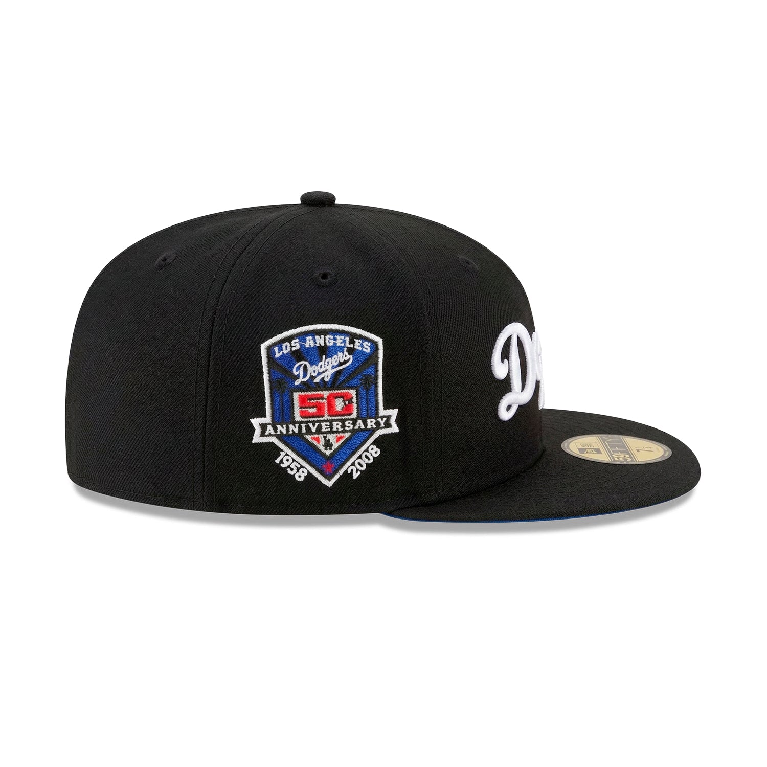 Gorra 59FIFTY FITTED De Los Angeles Dodgers 50 Anniversary Side Patch