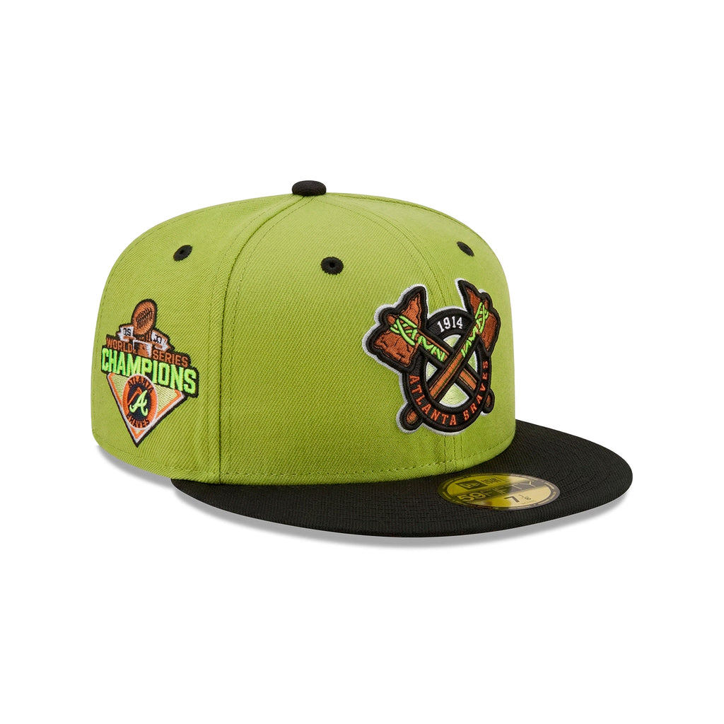 Gorra 59FIFTY FITTED De Los Atlanta Braves 2021 World Series Side Patch