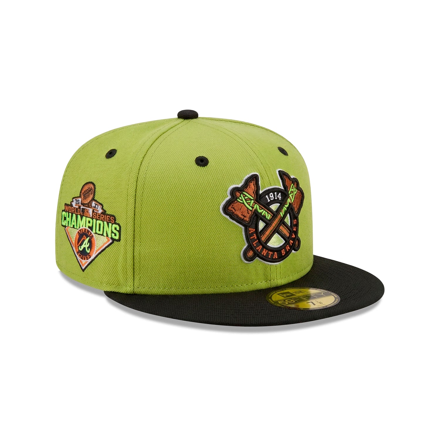 Gorra 59FIFTY FITTED De Los Atlanta Braves 2021 World Series Side Patch