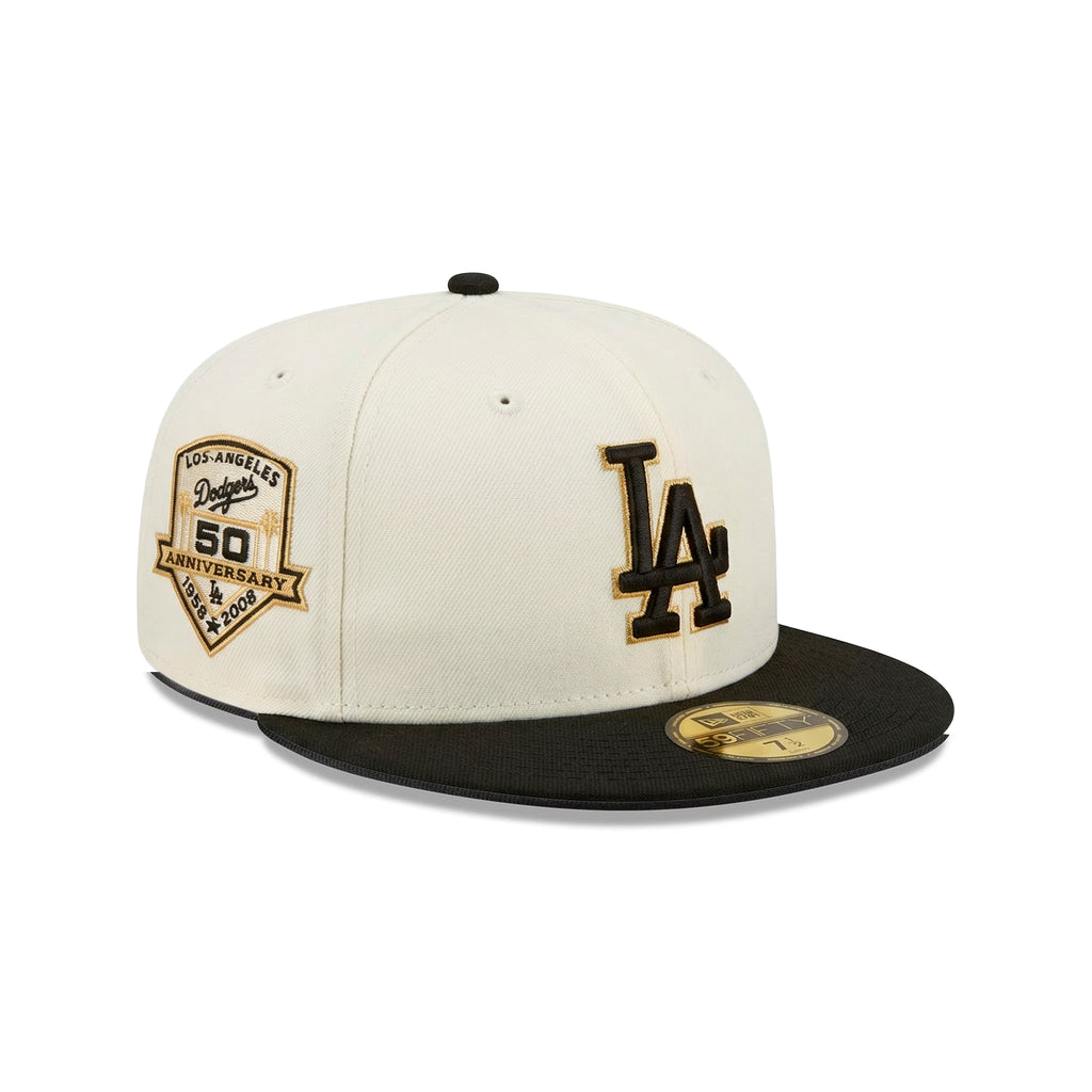 Gorra 59FIFTY FITTED De Los Angeles Dodgers 50 Anniversary Side Patch Gold