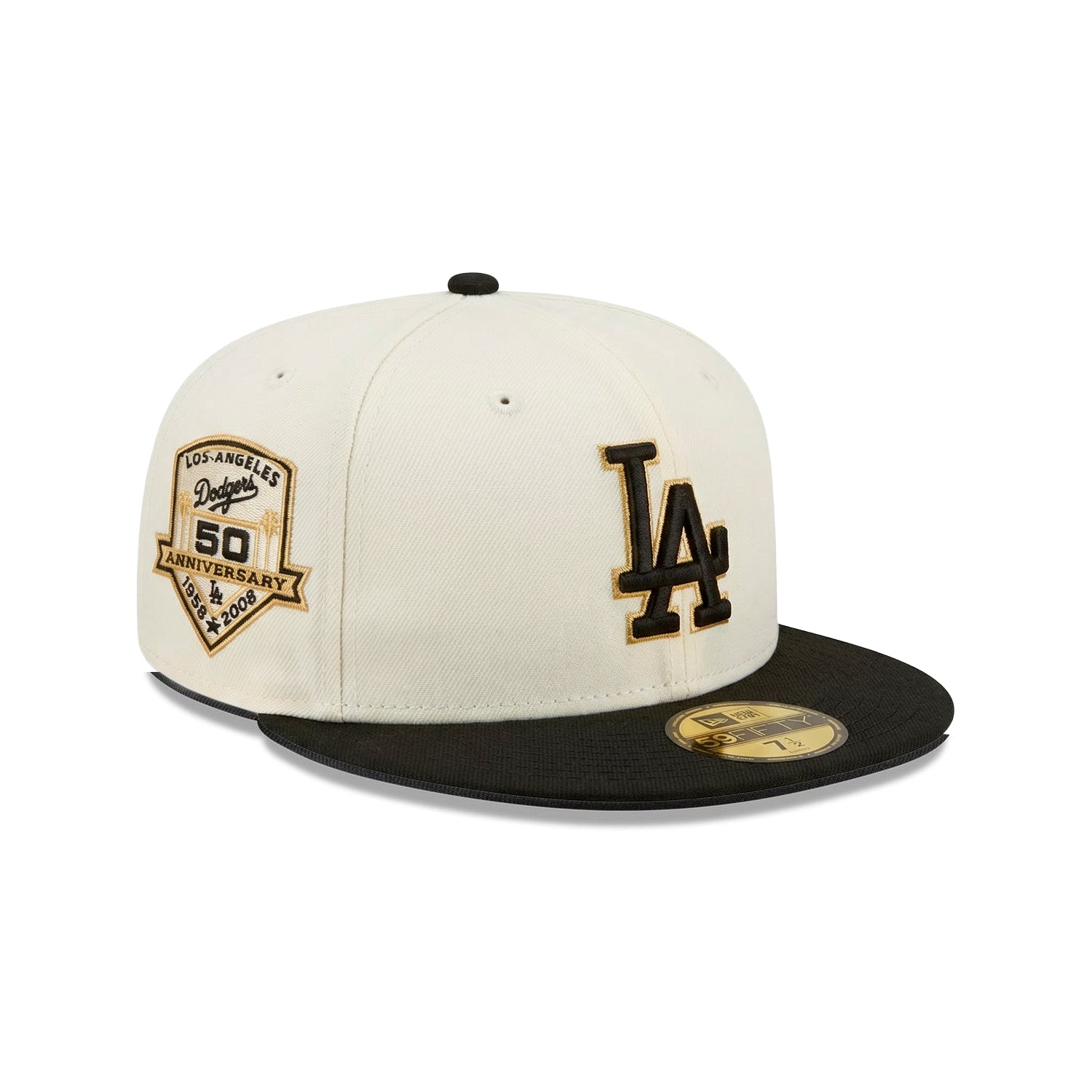 Gorra 59FIFTY FITTED De Los Angeles Dodgers 50 Anniversary Side Patch Gold