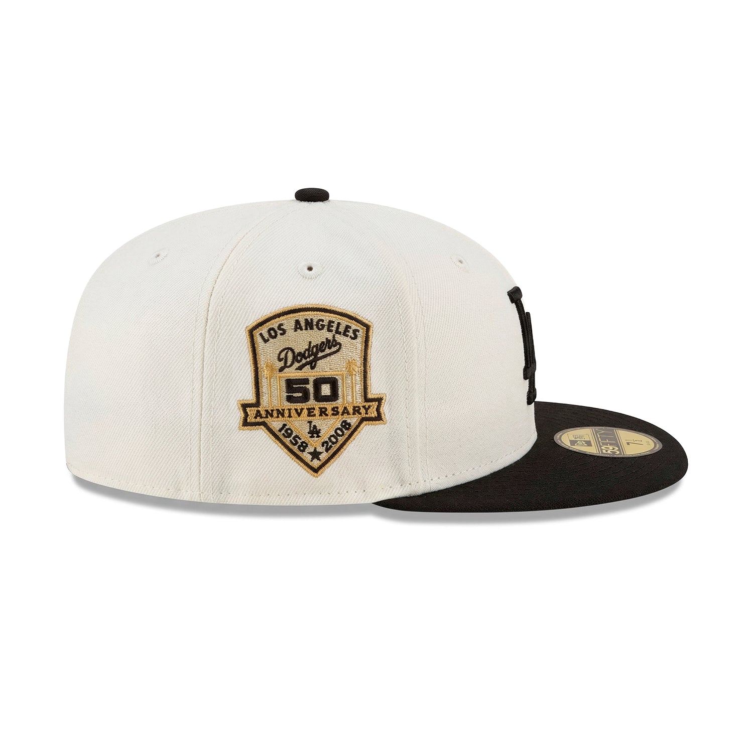 Gorra 59FIFTY FITTED De Los Angeles Dodgers 50 Anniversary Side Patch Gold V2