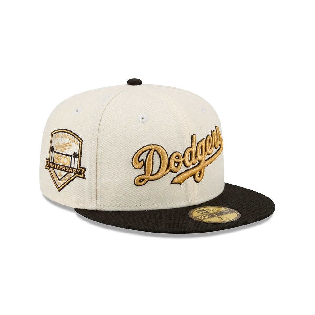 Gorra 59FIFTY FITTED De Los Angeles Dodgers 50 Anniversary Side Patch Gold V2