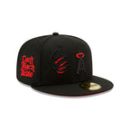 Gorra 59FIFTY FITTED De Los Angeles Angels Cracked Black