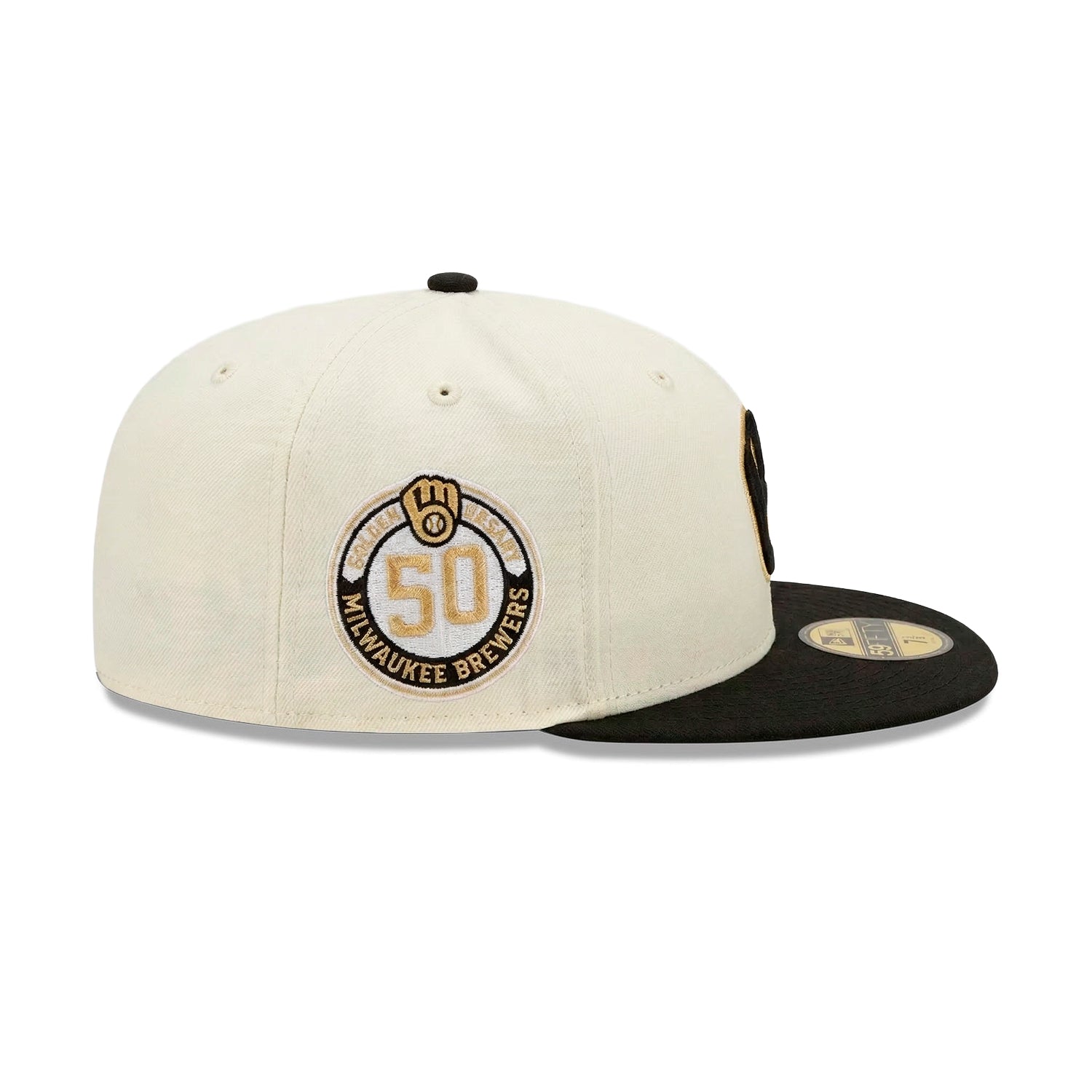 Gorra 59FIFTY FITTED De Los Milwaukee Brewers 50 Anniversary Side Patch