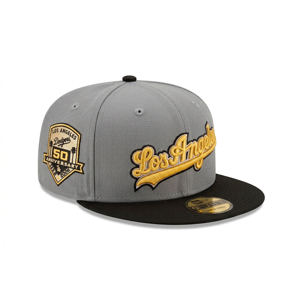 Gorra Snapback 9FIFTY Fifty De Los Angeles Dodgers Storm Gray 50 Anniversary Side Patch