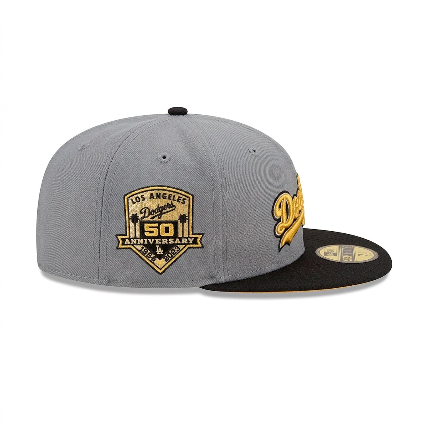 Gorra Snapback 9FIFTY Fifty De Los Angeles Dodgers Storm Gray 50 Anniversary Side Patch