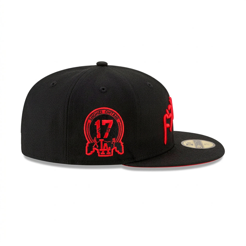 Gorra 59FIFTY FITTED De Los Angeles Dodgers Shohei Ohtani Kenji Black and Red