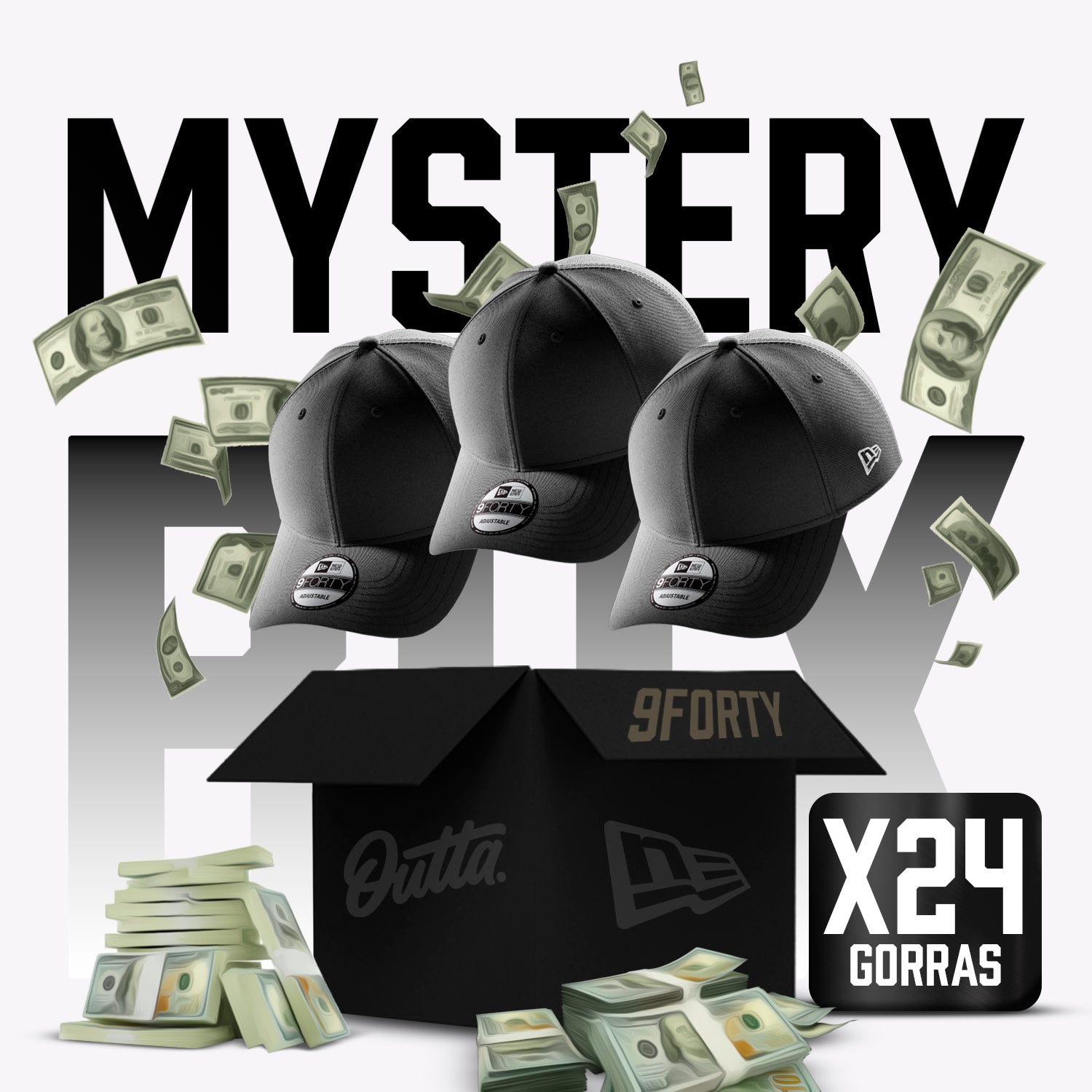 Mystery Box De 24 Gorras Snapback 9FORTY A-Frame