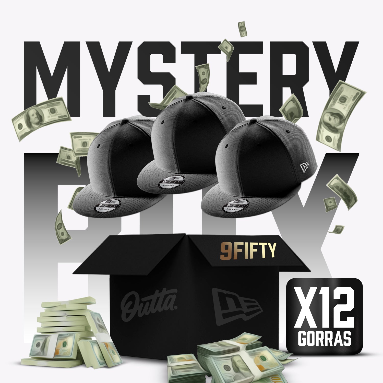 Mystery Box De 12 Gorras Snapback 9FIFTY Fifty