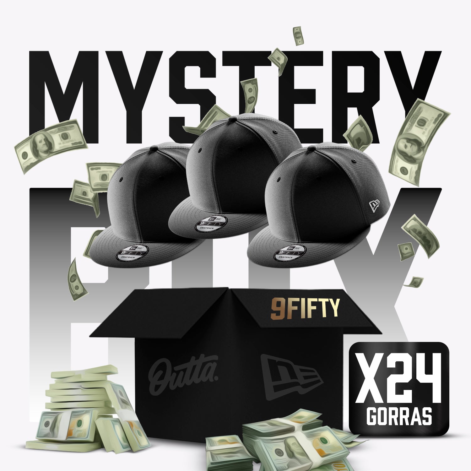 Mystery Box De 24 Gorras Snapback 9FIFTY Fifty